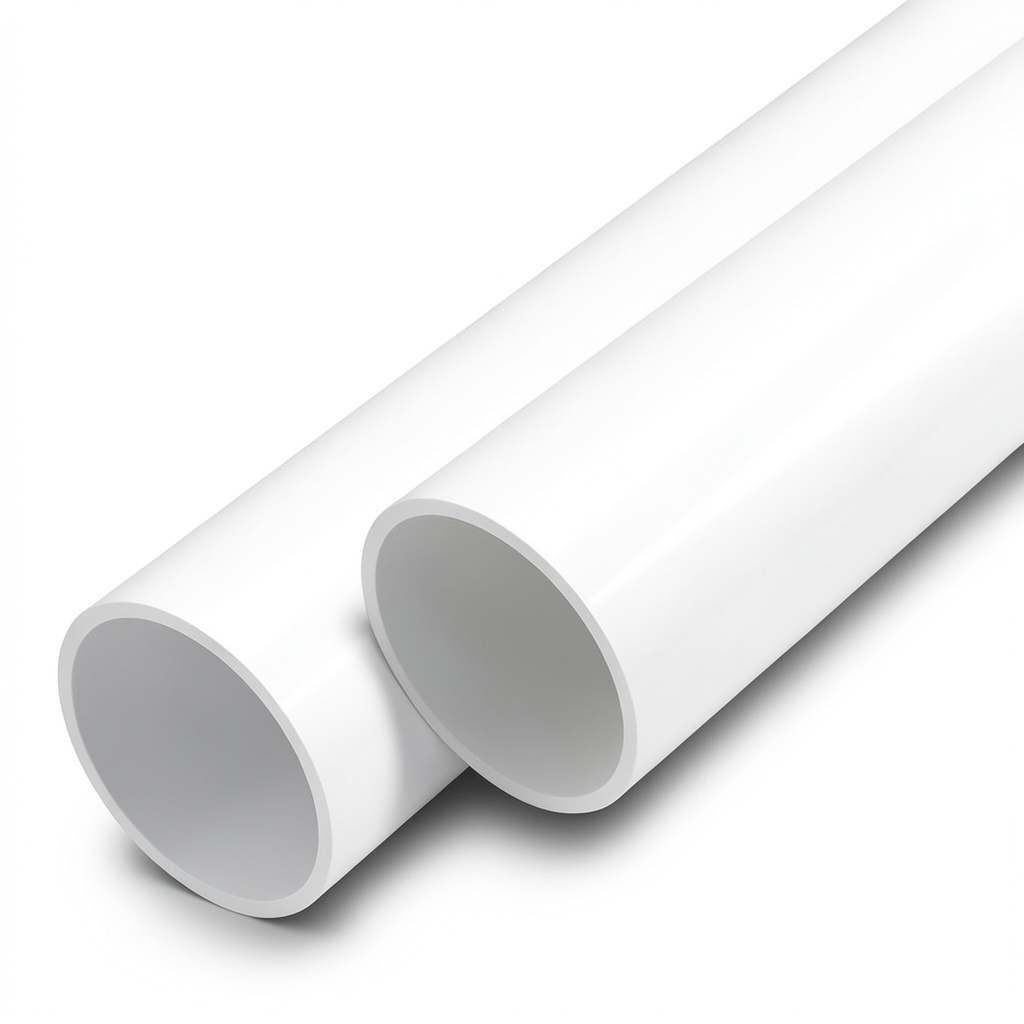 مواسير UPVC ضغط اسمي 6 بار مقاس 4 إنش سمك 3.4 مم لون أبيض