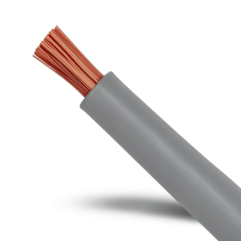 Stranded Copper Electric Wire 4mm2, 450/750V PVC Insulation, Gray