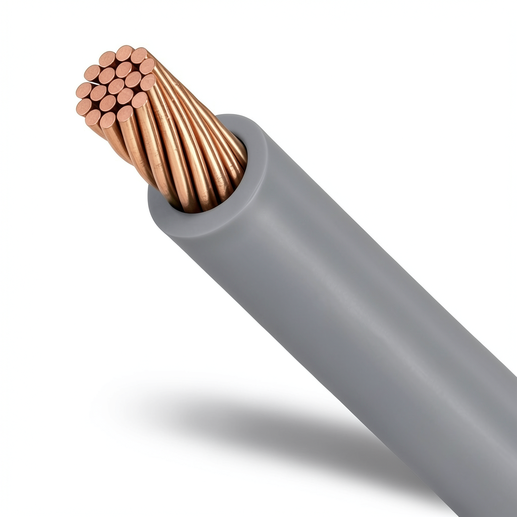 Stranded Copper Electrical Wire 6mm, 450/750V, PVC Insulated Gray