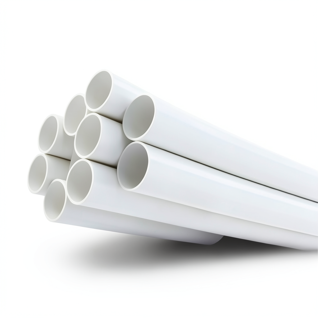 انابيب UPVC ضغط اسمي 17.2 بار مقاس 8 إنش سمك 12.9 مم لون أبيض