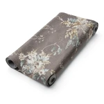 Italian Wallpaper Floral Design 10m x 1.06m, Dark Beige