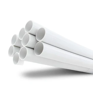 مواسير بلاستيك UPVC ضغط 21.7 بار مقاس 1/2 إنش سمك 1.57 مم لون أبيض