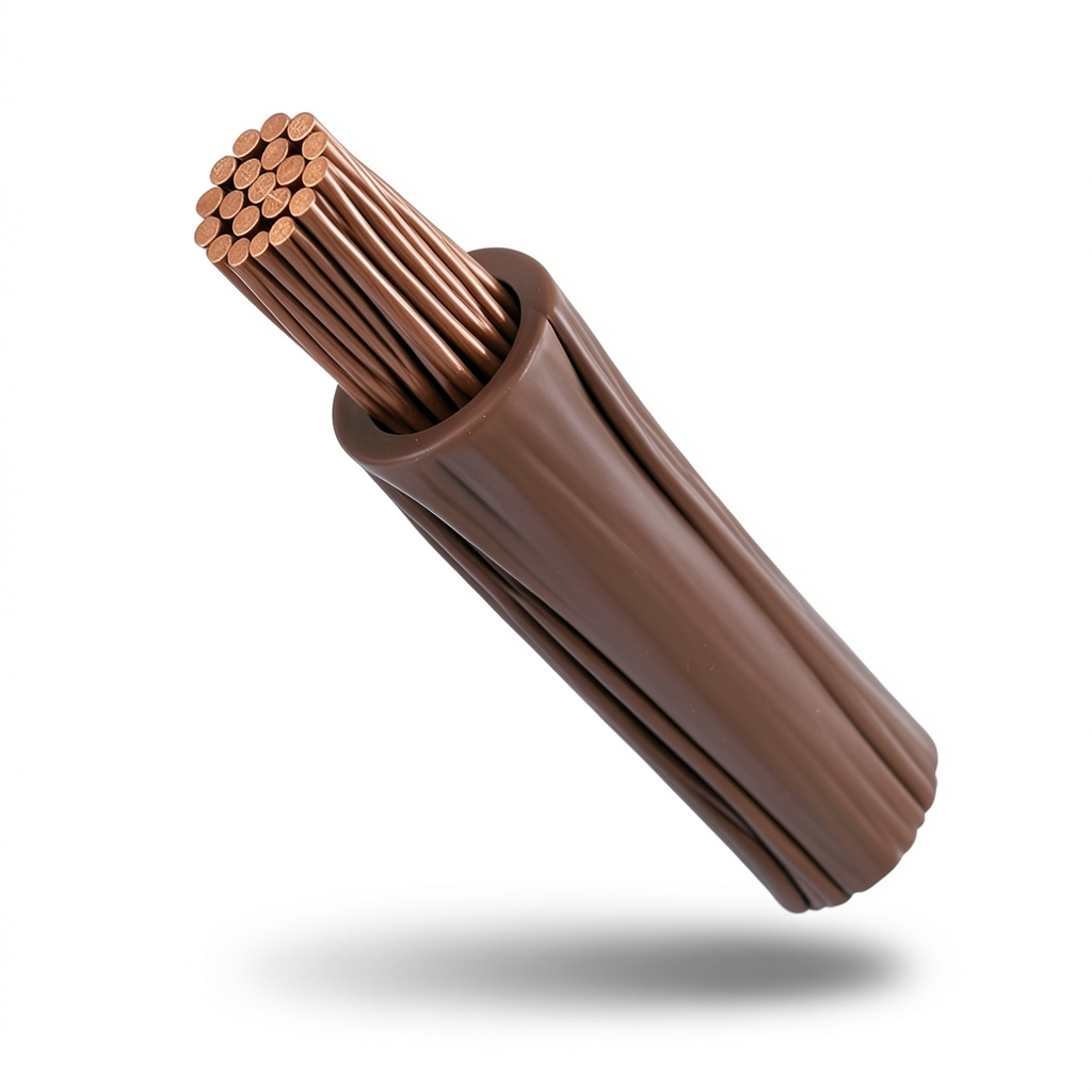 70mm Stranded Electric Wire Copper Conductor 450/750 Volts PVC Insulated Brown
