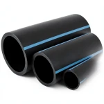 أنابيب HDPE الوطني ضغط 10 بار قطر خارجي 225 مم سمك 8.6 مم لون أسود