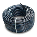 لفة أنابيب بلاستيك HDPE ضغط 12.5 بار PE 100 قطر خارجي 20 مم SDR 11 أسود مع خط أزرق