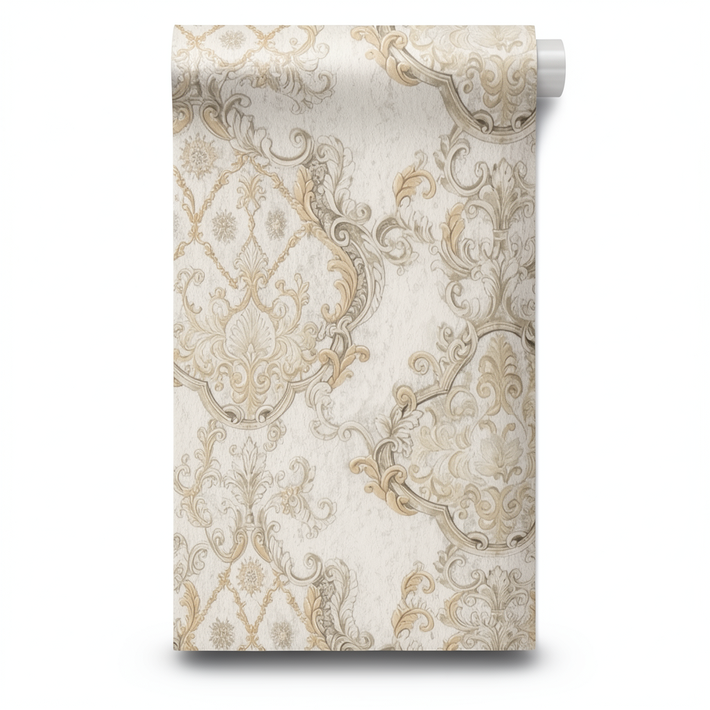 Wall Decoration Classic Design 10 m x 1.06 m Beige, Model 82858
