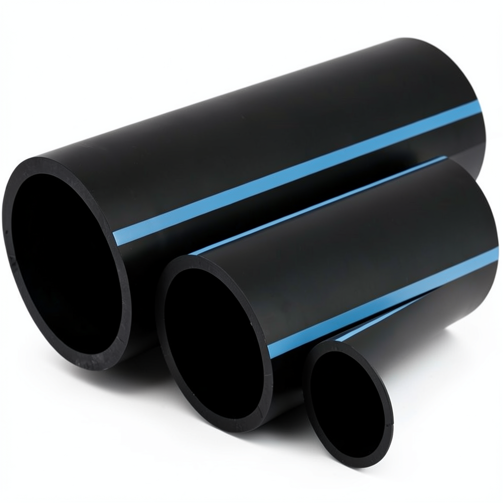 أنابيب HDPE الوطني ضغط 12.5 بار قطر خارجي 110 مم سمك 5.3 مم أسود