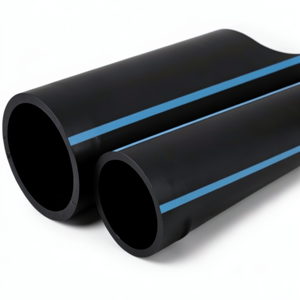 NPF HDPE Pipes Pressure 8 Bar Outside Diameter 50 mm Thickness 2 mm Black