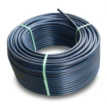 لفة أنابيب بولي ايثيلين عالي الكثافة ضغط 12.5 بار [PE 100] قطر خارجي 160 مم SDR 11 لون أسود مع خط أزرق