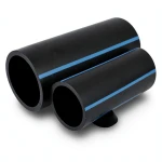 أنابيب HDPE الوطني 125 مم قطر خارجي، سمك 6 مم، ضغط 12.5 بار، لون أسود