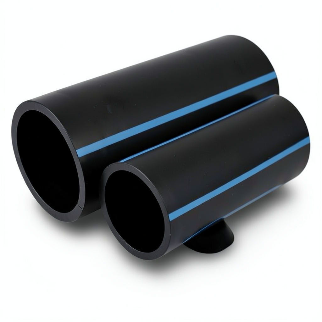 أنابيب HDPE الوطني 125 مم قطر خارجي، سمك 6 مم، ضغط 12.5 بار، لون أسود