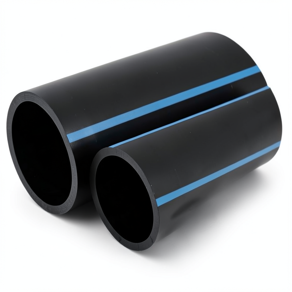 أنابيب HDPE الوطني لشبكات المياه ضغط 8 بار قطر خارجي 75 مم سمك 2.9 مم لون أسود