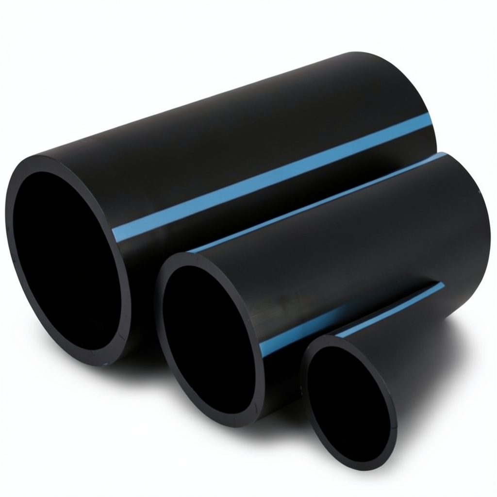NPF HDPE Pipes Pressure 12.5 Bar Diameter 140 mm Thickness 6.7 mm Black