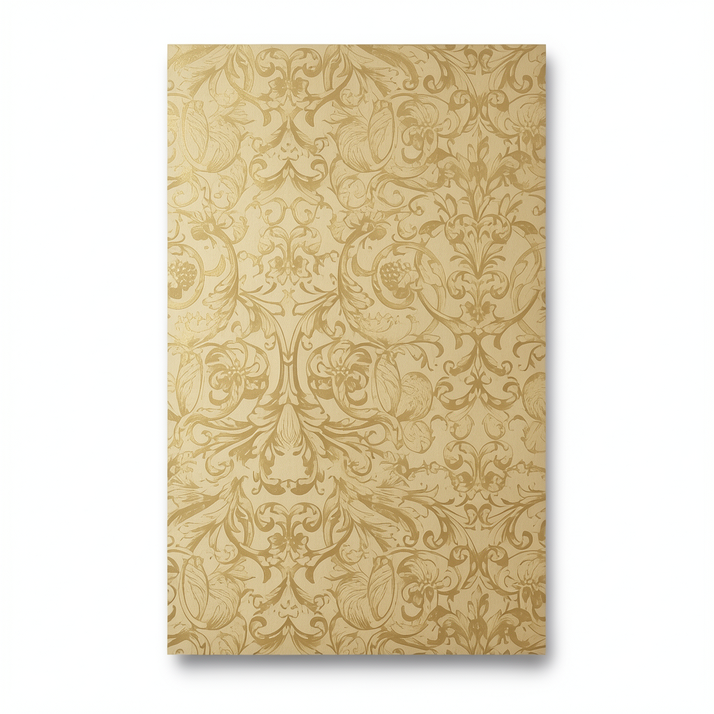 Dutch Patterned Wall Covering 10m x 0.53m Gold, Model 17820