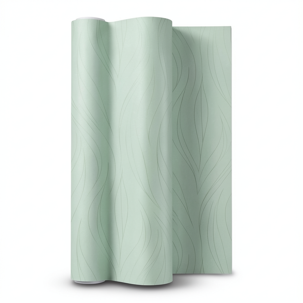 Wavy Wall Decoration 10m x 0.53m Green Color