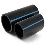 أنابيب HDPE الوطني لشبكات المياه ضغط 10 بار قطر خارجي 125 مم سمك 4.8 مم لون اسود
