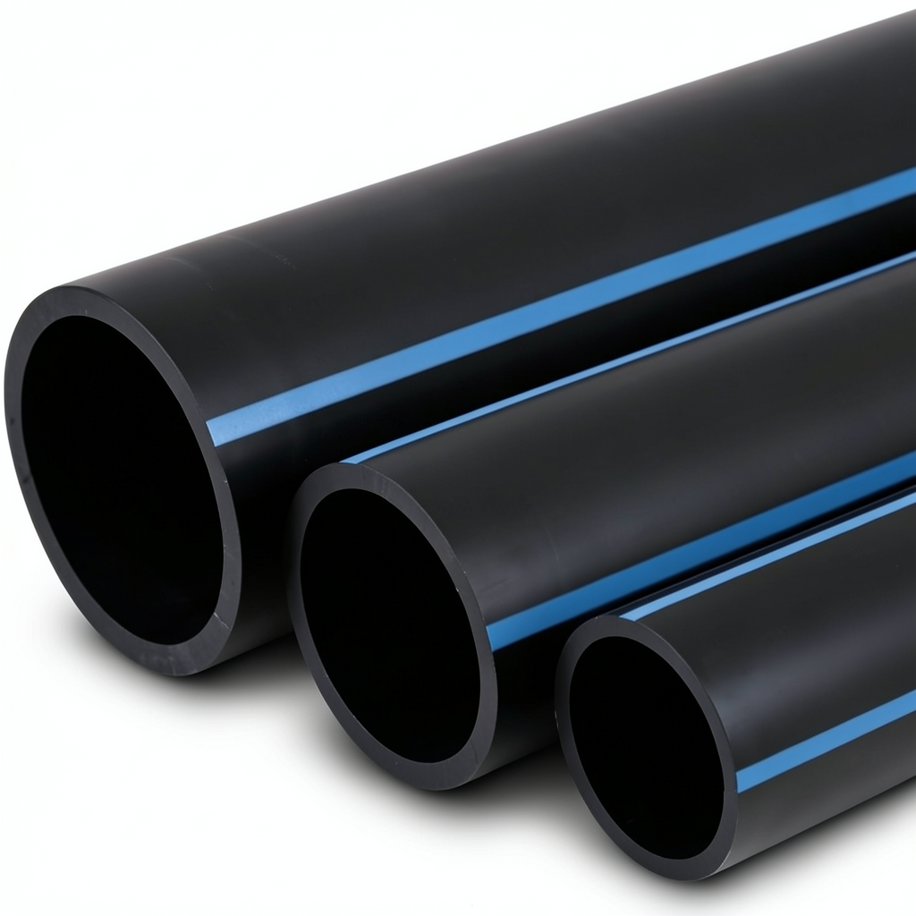 أنابيب HDPE الوطني ضغط 10 بار قطر خارجي 140 مم سمك 5.4 مم لون أسود