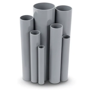 مواسير UPVC ضغط 21.7 بار مقاس 1/2 إنش سمك 1.6 مم لون رمادي