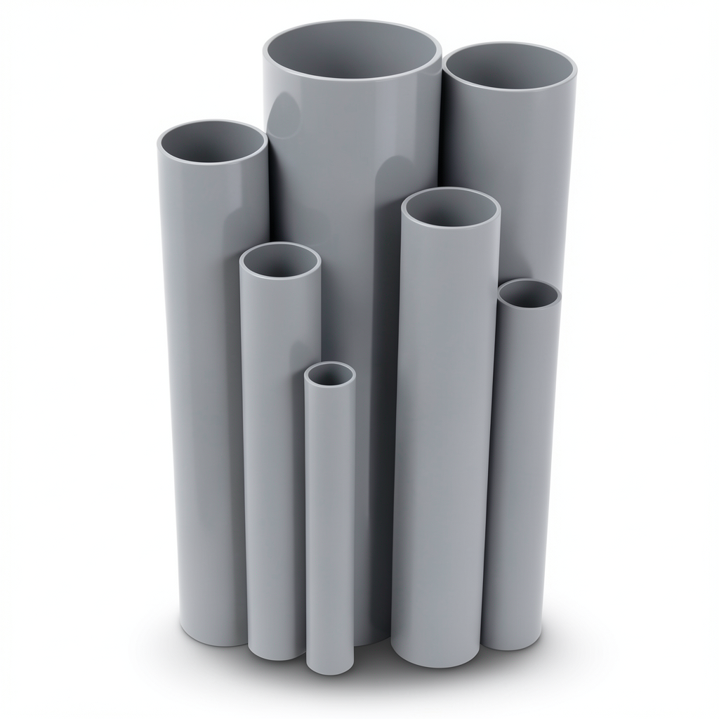 UPVC Pipes Nominal Pressure 21.7 Bar Size 1/2 inch Thickness 1.6 mm Gray