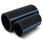 أنابيب HDPE الوطني لشبكات المياه ضغط 10 بار قطر خارجي 160 مم سمك 6.2 مم لون أسود