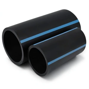 أنابيب HDPE الوطني لشبكات المياه ضغط 10 بار قطر خارجي 160 مم سمك 6.2 مم لون أسود