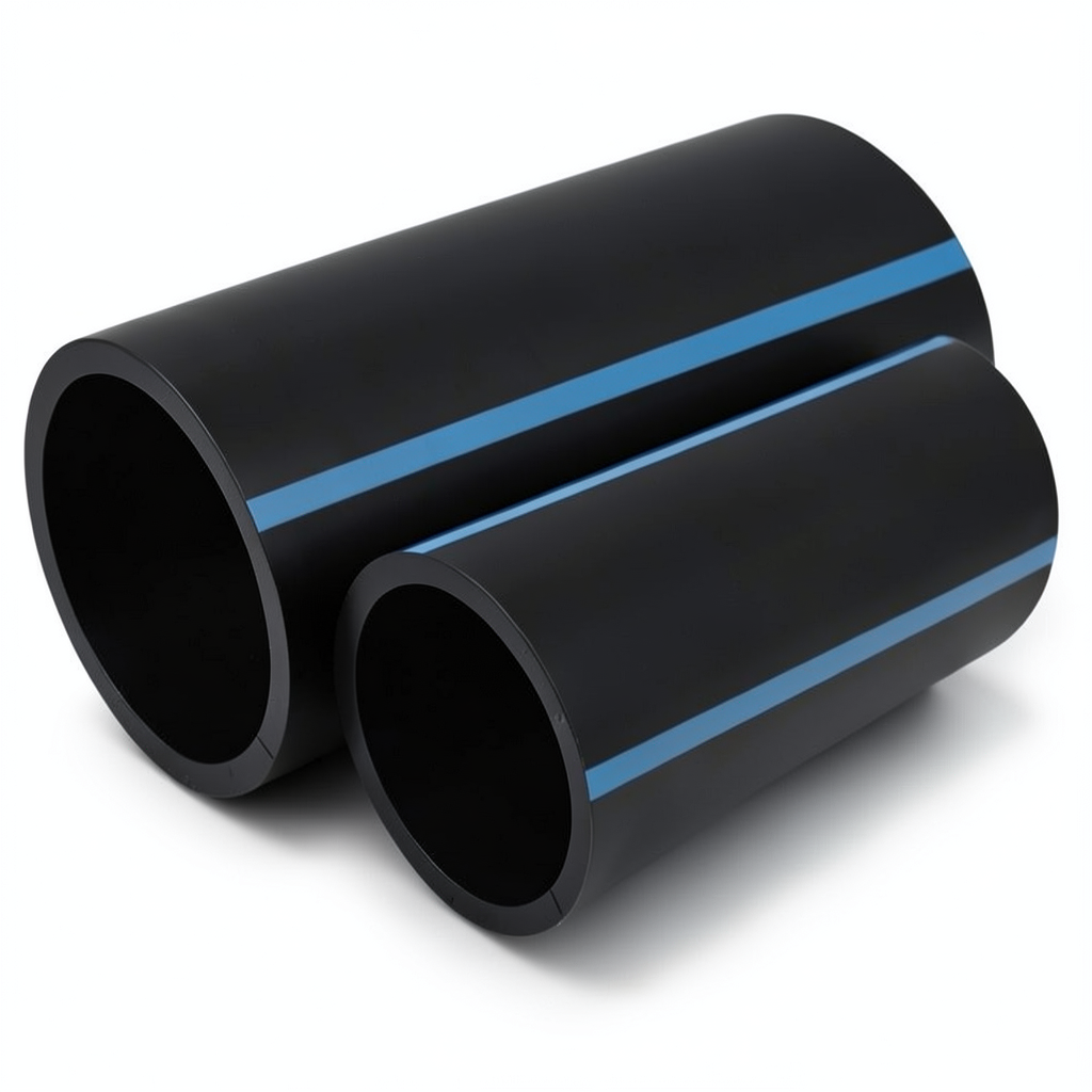 أنابيب HDPE الوطني لشبكات المياه ضغط 10 بار قطر خارجي 160 مم سمك 6.2 مم لون أسود