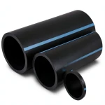 أنابيب HDPE الوطني ضغط 10 بار قطر خارجي 180 مم سمك 6.9 مم لون أسود