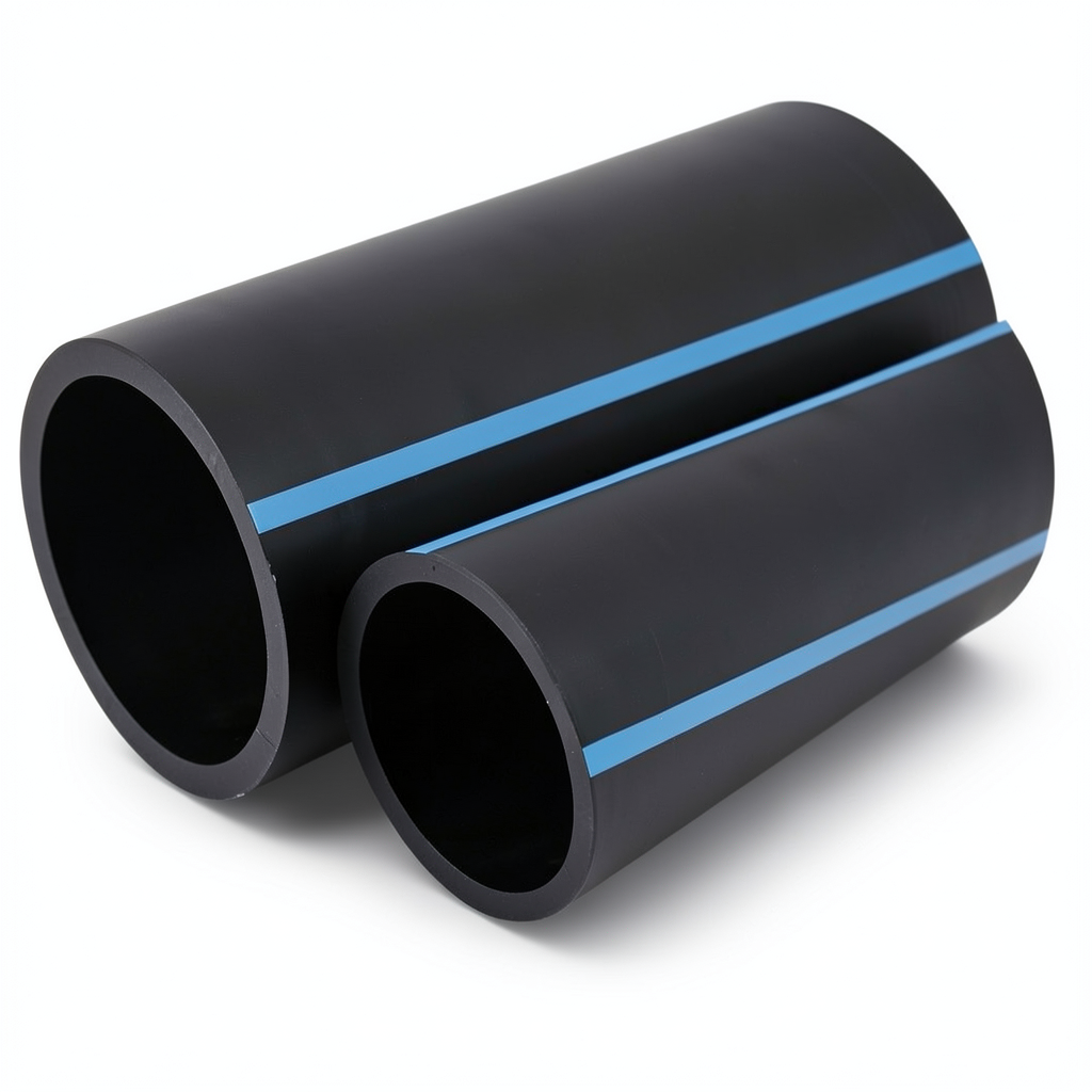 أنابيب HDPE الوطني ضغط 10 بار قطر خارجي 200 مم سمك 7.7 مم لون أسود