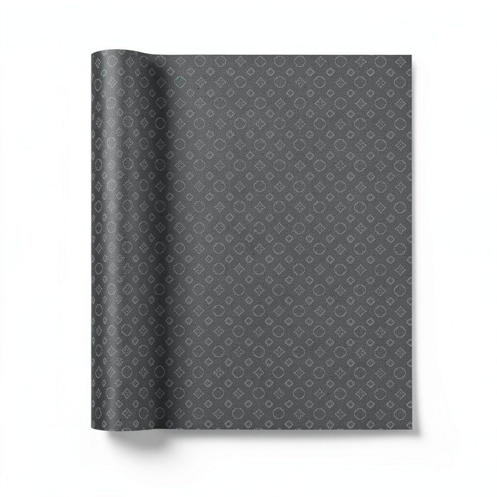 Wall Decoration Patterned Design 10 m x 1.06 m, Dark Gray