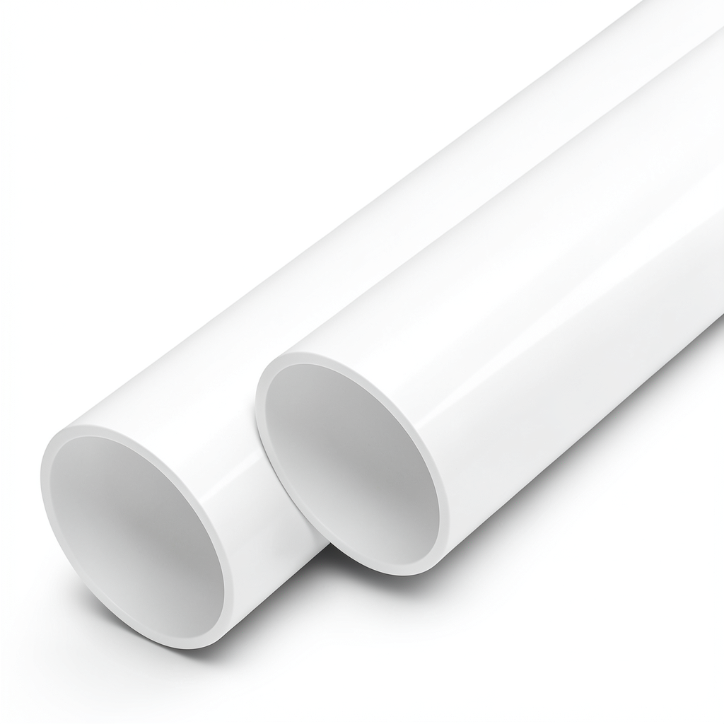 أنابيب UPVC ضغط اسمي 9 بار مقاس 6 إنش سمك 6.6 مم لون أبيض