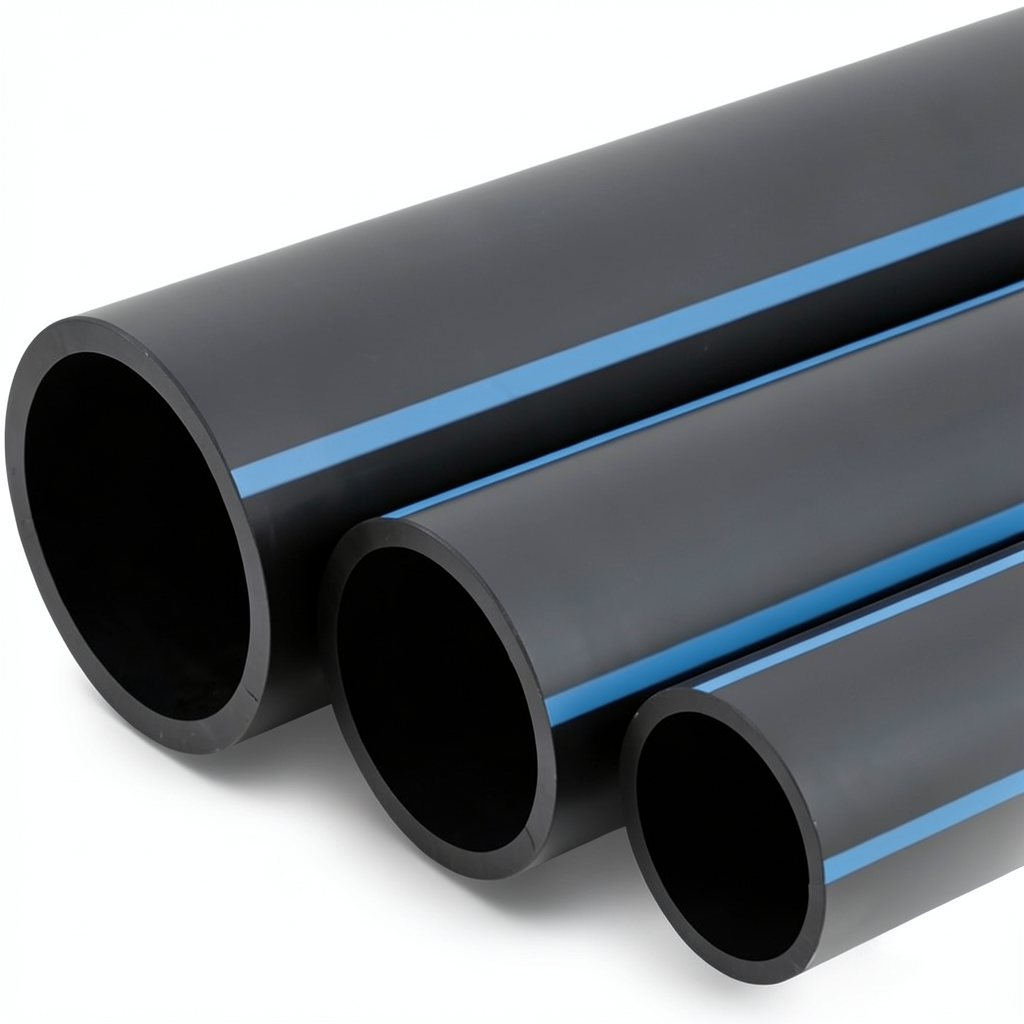 NPF HDPE Pipes Nominal Pressure 10 Bar Outside Diameter 250 mm Thickness 9.6 mm Black