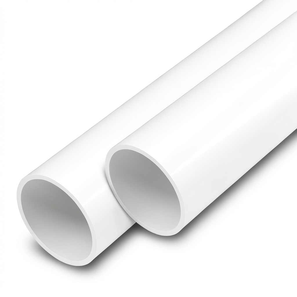 أنابيب UPVC ضغط اسمي 12 بار مقاس 1/4 1 إنش سمك 2.2 مم لون أبيض