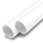 أنابيب UPVC ضغط اسمي 12 بار مقاس 1/2 1 إنش سمك 2.5 مم لون أبيض