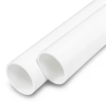 أنابيب UPVC ضغط اسمي 12 بار مقاس 2 إنش سمك 3.1 مم لون أبيض