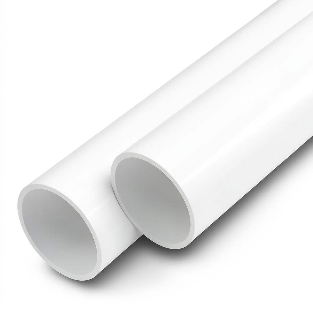 أنابيب UPVC ضغط اسمي 12 بار مقاس 6 إنش سمك 8.8 مم لون أبيض