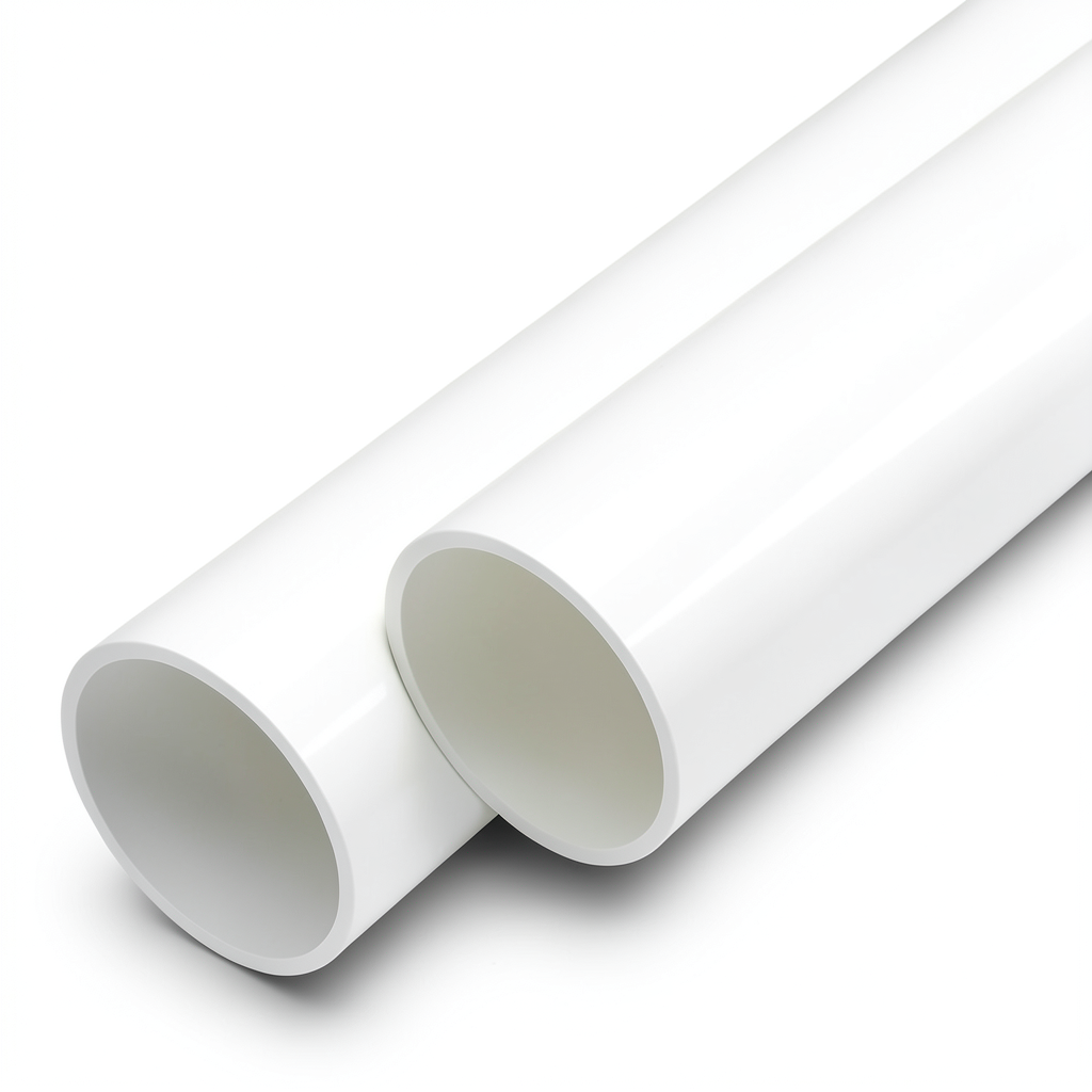 مواسير UPVC ضغط اسمي 15 بار مقاس 1/2 إنش سمك 1.7 مم لون أبيض