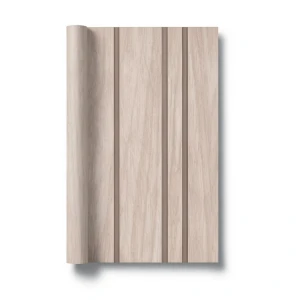 Wooden Wall Covering 5m x 0.53m Beige Color, Model 221001