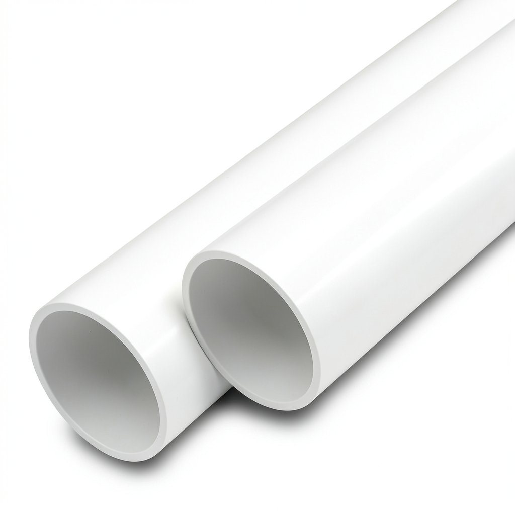 مواسير UPVC ضغط اسمي 15 بار مقاس 1 إنش سمك 2.1 مم لون أبيض