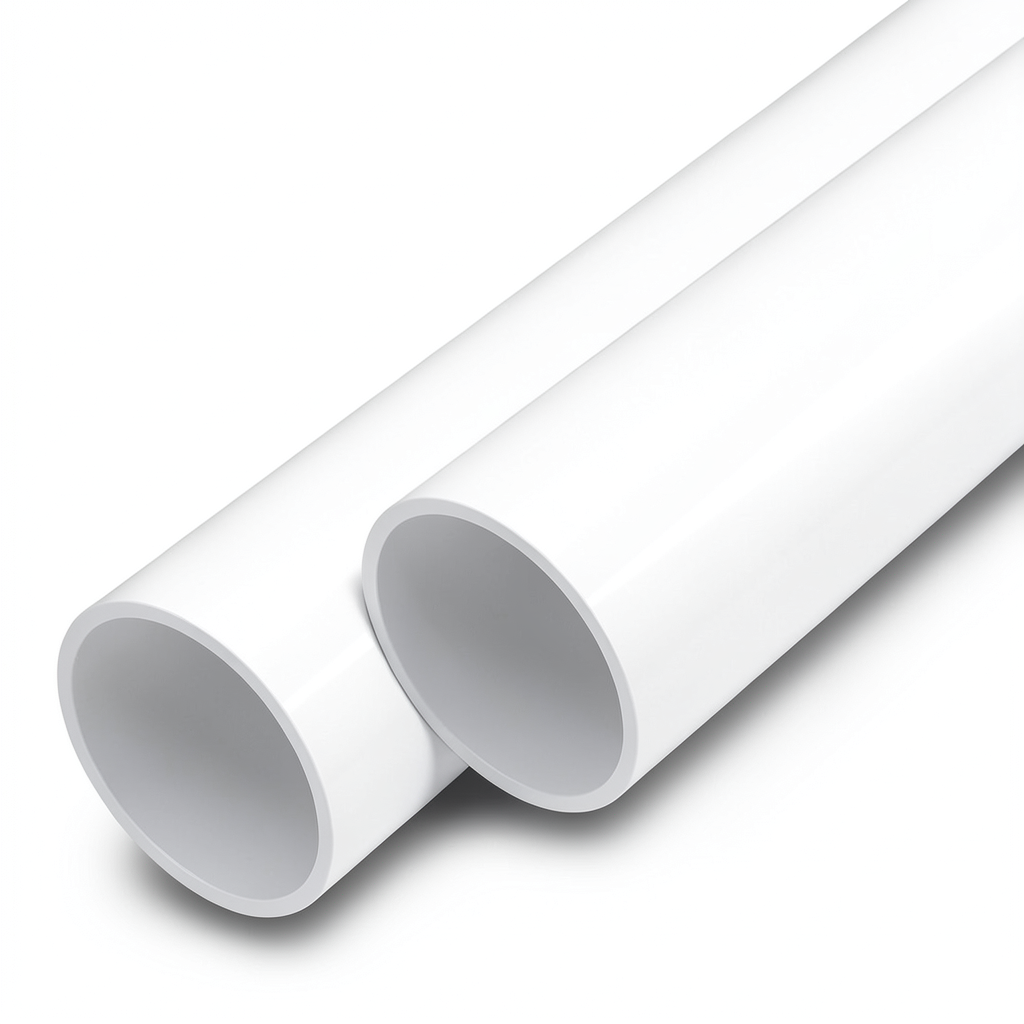 مواسير UPVC ضغط اسمي 15 بار مقاس 1/4 1 إنش سمك 2.7 مم لون أبيض