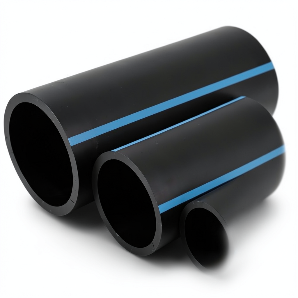 NPF HDPE Pipes Pressure 8 Bar Outside Diameter 50 mm Thickness 2 mm Black