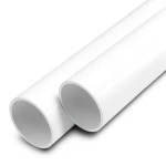 مواسير UPVC ضغط اسمي 15 بار مقاس 1/2 1 إنش سمك 3.1 مم لون أبيض