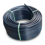 لفة أنابيب HDPE ضغط 12.5 بار PE 100 قطر خارجي 25 مم SDR 11 أسود مع خط أزرق