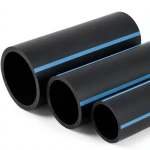 أنابيب HDPE الوطني 125 مم قطر خارجي، سمك 6 مم، ضغط 12.5 بار، لون أسود