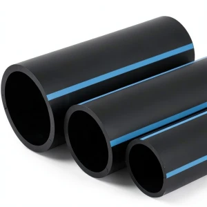 أنابيب HDPE الوطني 125 مم قطر خارجي، سمك 6 مم، ضغط 12.5 بار، لون أسود