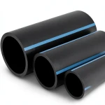 أنابيب HDPE لشبكات المياه ضغط 8 بار قطر خارجي 90 مم سمك 3.5 مم لون أسود