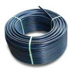 HDPE Coil Pipe Nominal Pressure 12.5 Bar PE 100 OD 63 mm SDR 11 Black with Blue Stripes