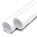 أنابيب UPVC ضغط اسمي 9 بار مقاس 2 إنش سمك 2.5 مم لون أبيض