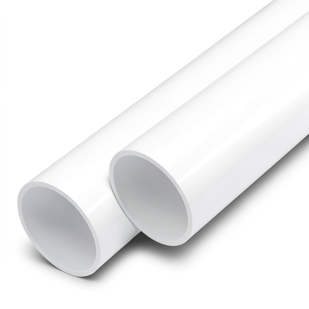 أنابيب UPVC ضغط اسمي 9 بار مقاس 2 إنش سمك 2.5 مم لون أبيض
