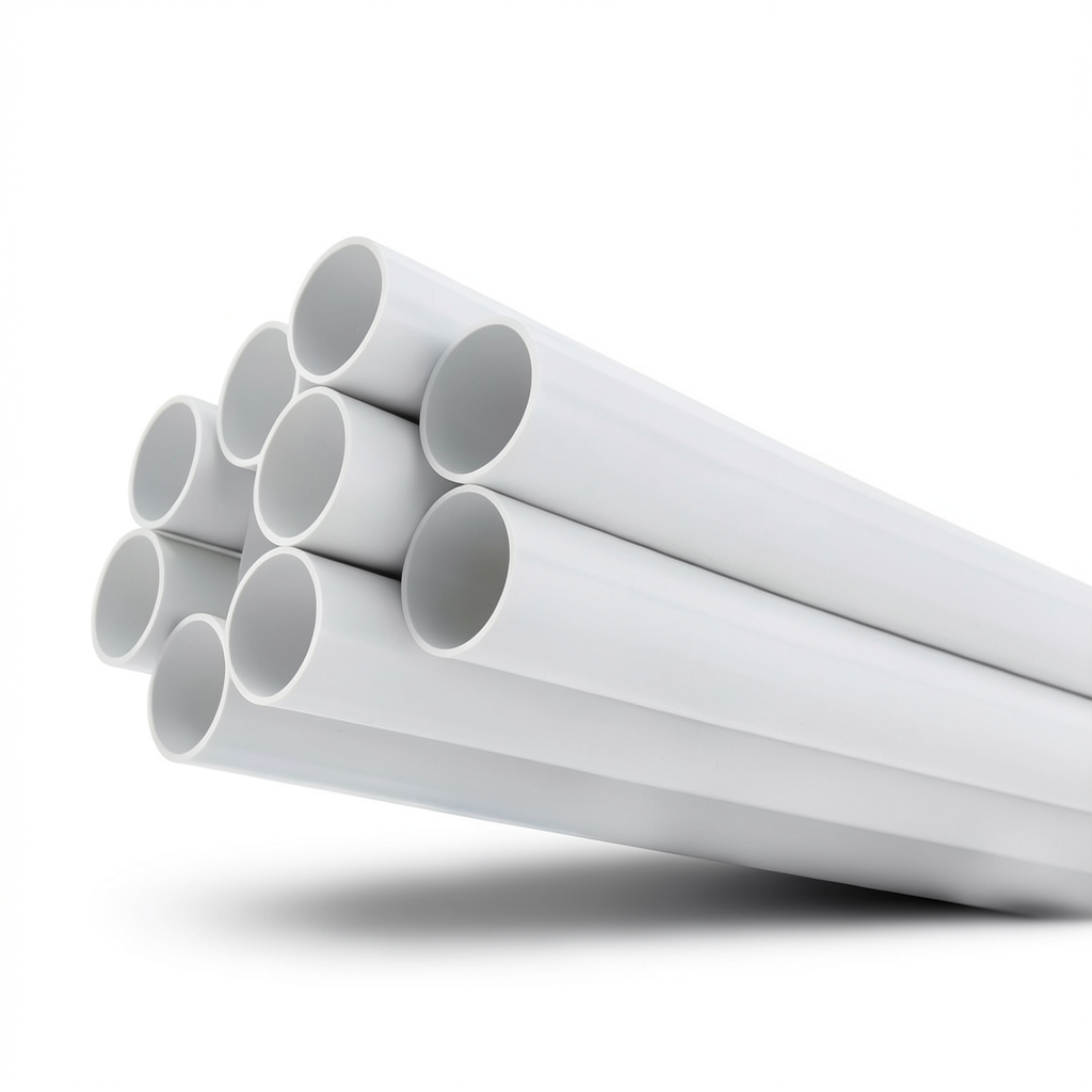 مواسير UPVC ضغط 17.2 بار مقاس 1 1/2 إنش سمك 2.84 مم لون أبيض