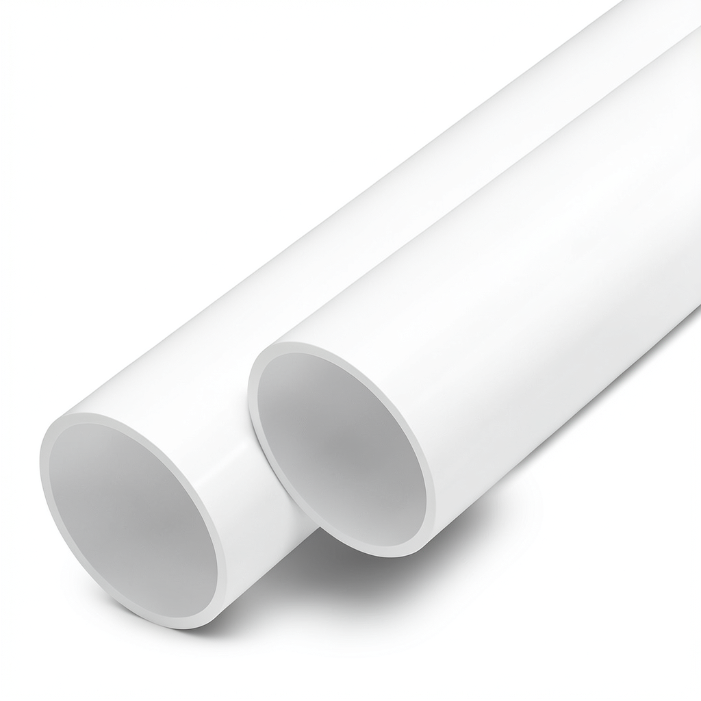 أنابيب UPVC ضغط اسمي 9 بار مقاس 6 إنش سمك 6.6 مم لون أبيض